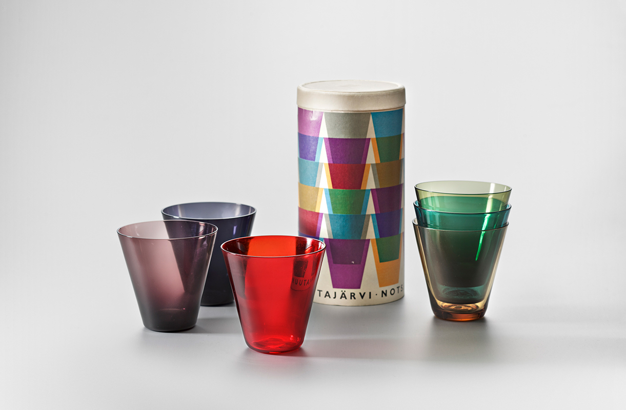 Colourful glass drinking ware